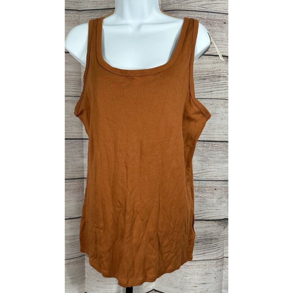 A New Day Women’s Tank Top Brown Sleeveless Shirt NWT Size XL
